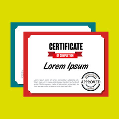 diploma certificate isolated icon design, vector illustration  graphic 