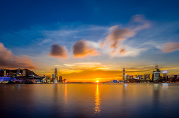 Hong Kong Skyline at sunset