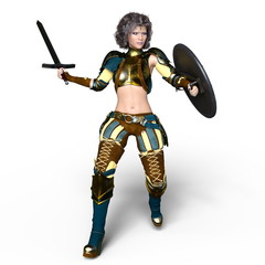 Obraz premium 女性騎士
