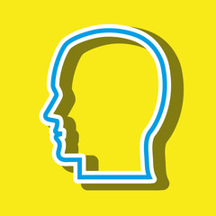 head silhouette isolated icon design, vector illustration  graphic 