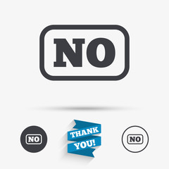 Norwegian language sign icon. NO translation