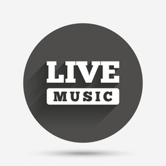 Live music sign icon. Karaoke symbol.