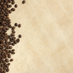Coffee beans background. Copy space - 115674713
