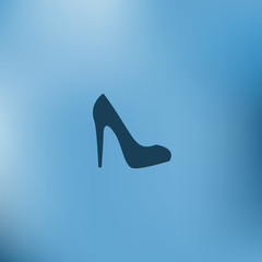 Elegant high heel shoe vector icon