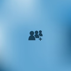 Add new user account flat icon for apps