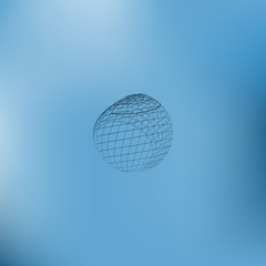 Wire-frame Design Element. Sphere