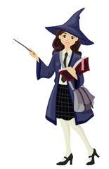 Teen Girl Wizard Student