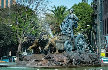 Poster Cibeles fountain replica in Mexico City © AGCuesta