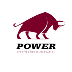 Vector standing bull