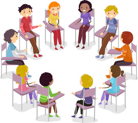 Stickman Teen Conversation Chair Circle