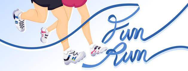 Fun Run Lettering Banner