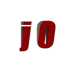 j0 logo initial red and shadow