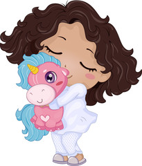 Kid Girl Pajama Unicorn Toy