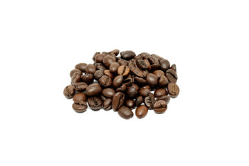 Coffee beans isolated on white background.