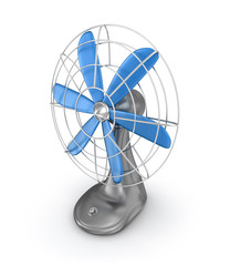 Obraz premium Old style electric fan 3D rendering