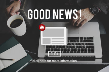 Goods News Newsletter Announcement Daily Concept