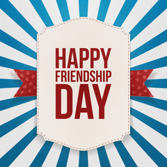 Happy Friendship Day greeting Emblem