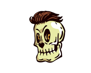 Vintage Hair Pomade Barber Shop Character - Funky Teen Barber 