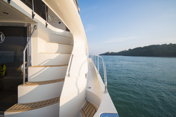 luxury boat yacht on the sea