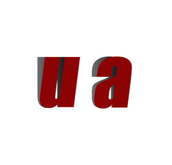 ua logo initial red and shadow