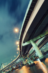 Fototapeta premium night highway in Tokyo