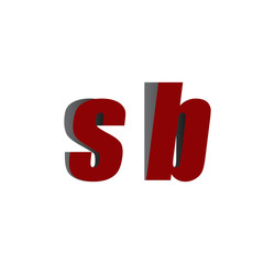 sb logo initial red and shadow