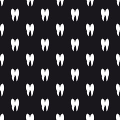 Fototapeta na wymiar Black and white seamless pattern with teeth. Vector illustration