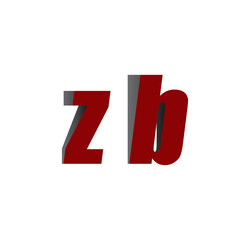 zb logo initial red and shadow