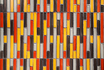 Colorful glass vertical rectangular tiled wall background