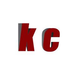 kc logo initial red and shadow