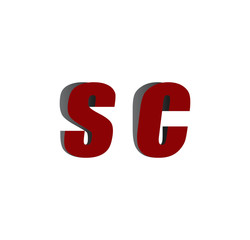sc logo initial red and shadow