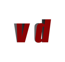 vd logo initial red and shadow