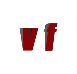 vf logo initial red and shadow