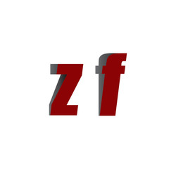 zf logo initial red and shadow