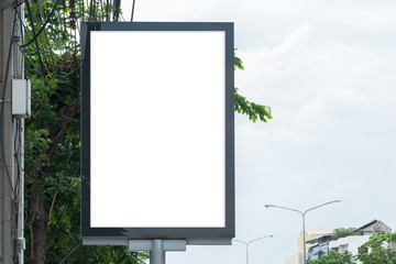 Blank Poster template for design in Bangkok, Thailand with clipping path