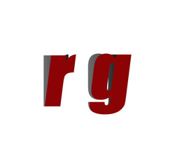 rg logo initial red and shadow