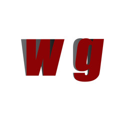 wg logo initial red and shadow
