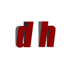 dh logo initial red and shadow