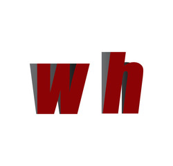 wh logo initial red and shadow