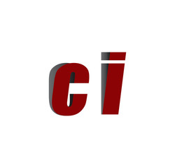 ci logo initial red and shadow