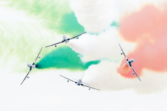 LEEUWARDEN, THE NETHERLANDS-JUNE 10, 2016: Italian aerobatic tea