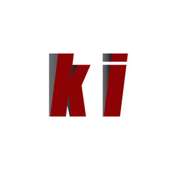 ki logo initial red and shadow