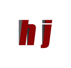 Obraz premium hj logo initial red and shadow