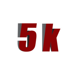 Obraz premium 5k logo initial red and shadow