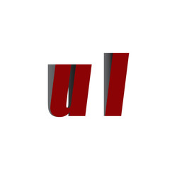 ul logo initial red and shadow