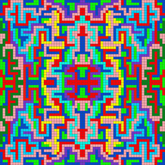 small pixels colored geometric abstract pattern