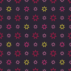 Seamless decorative vector background with stars. Print. Cloth design, wallpaper.