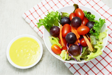 salad and organic food for diet and healthy