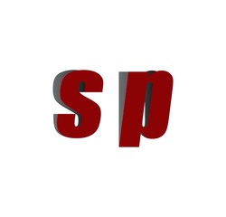 sp logo initial red and shadow