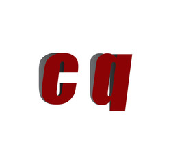 cq logo initial red and shadow